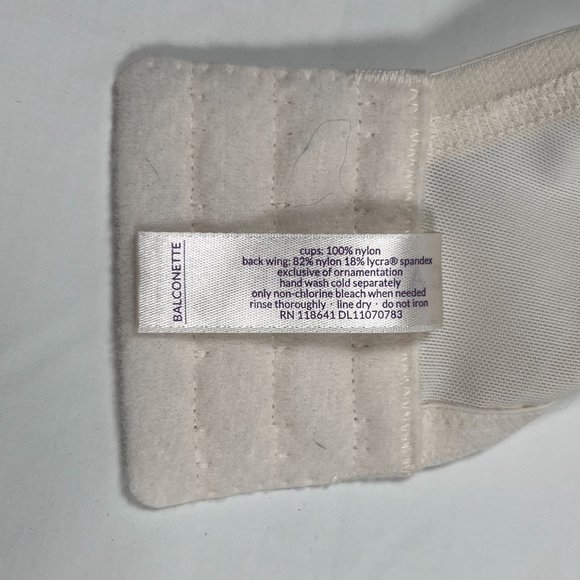 Cacique Balconette 38DDD White Lace Wide Band - Picture 5 of 11